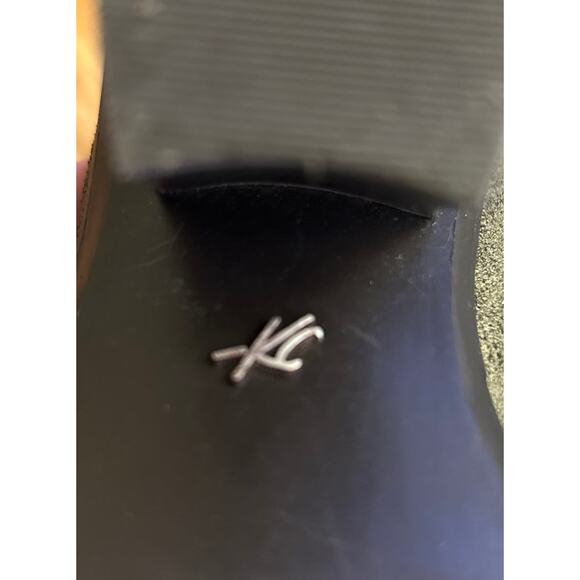 Kenneth Cole Women's High Idol Metallic Leather Green Zip Up Ankle Boots - Picture 15 of 15